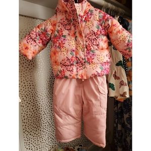 Carter's Size 18 Months Pink Floral Snowsuit